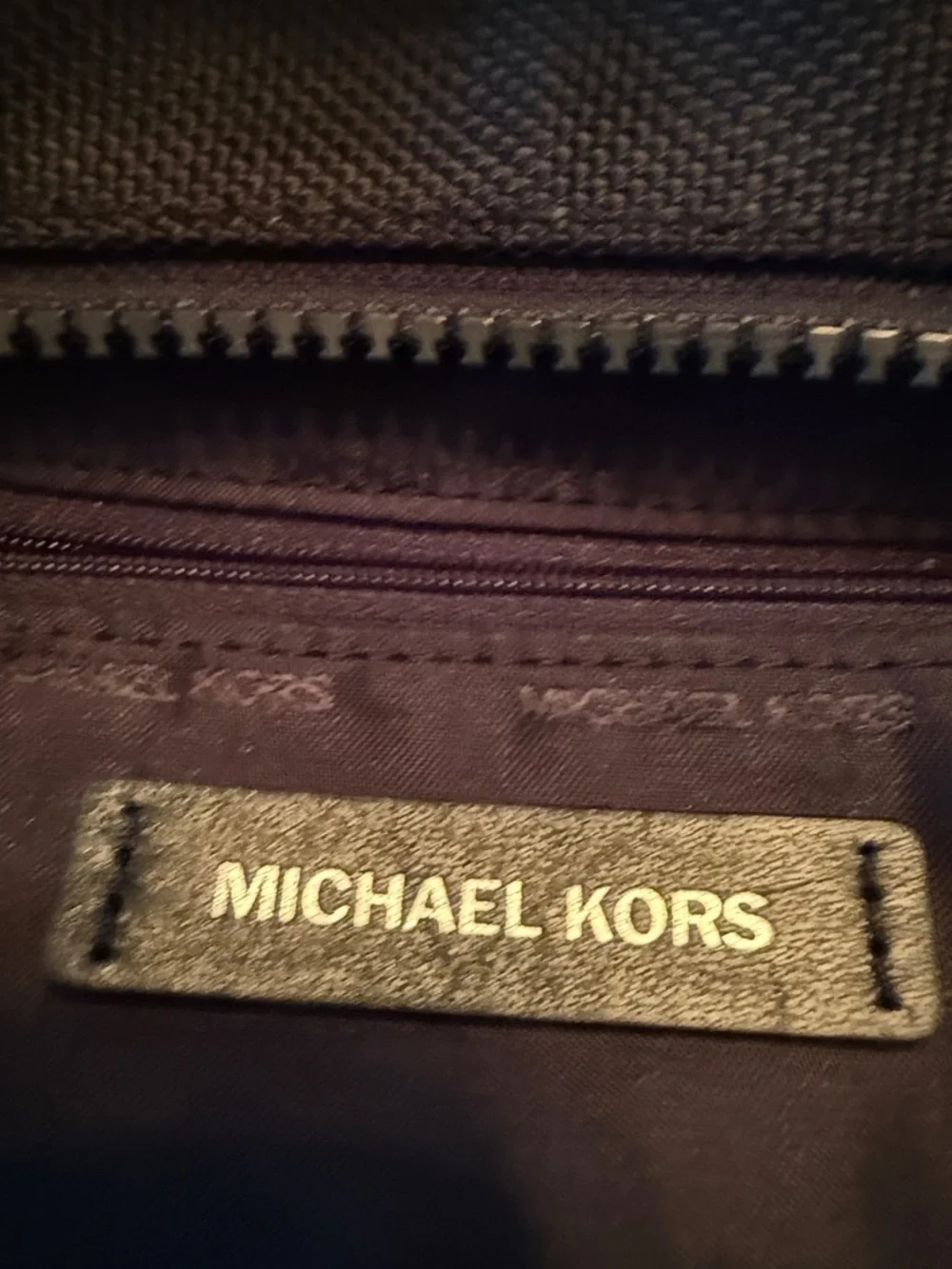 Michael Kors Black Nylon Backpack with Front Zip Pocket - Picture 2 of 7